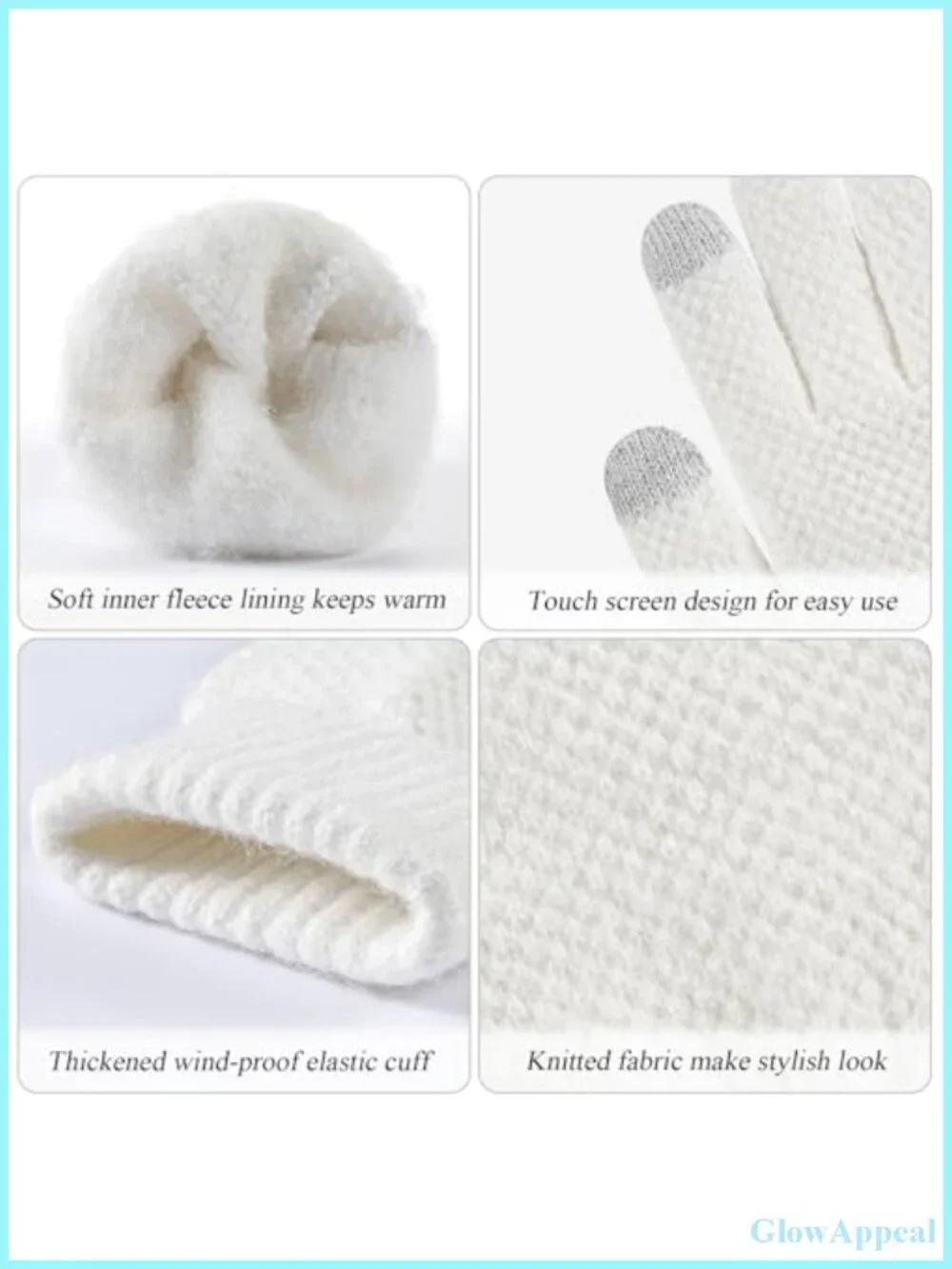 Foldable Faux Fur Earmuffs with Touchscreen Gloves Winter Set